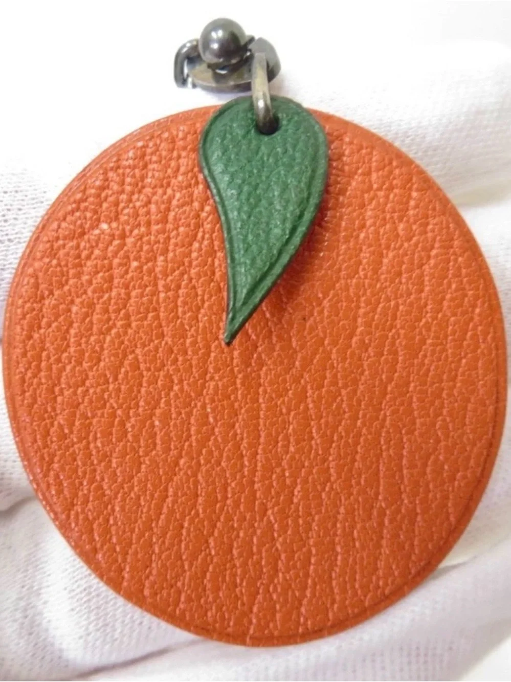 Hermes Apricot Keyholder Fruit Bag Charm